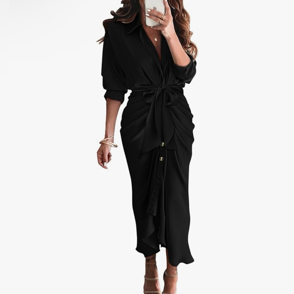 Chic Black Long Sleeve Dress